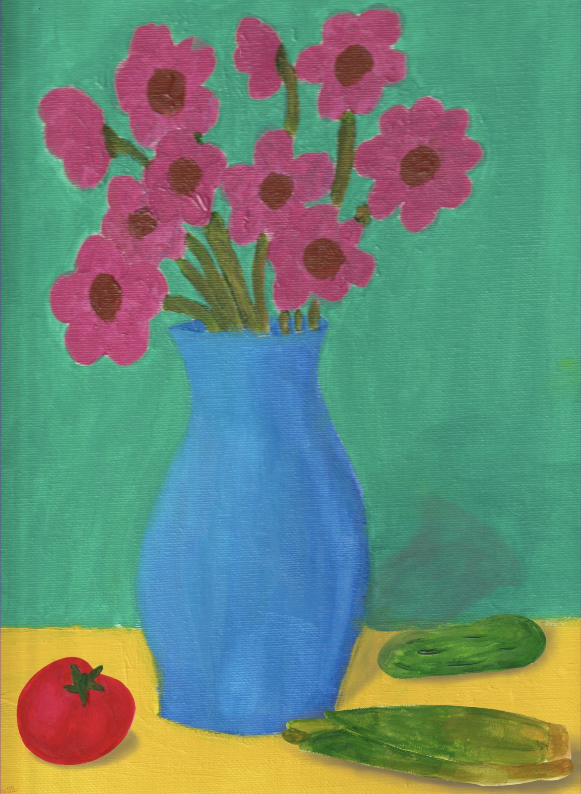 Contest entry: Still Life of Vegetables and Flowers