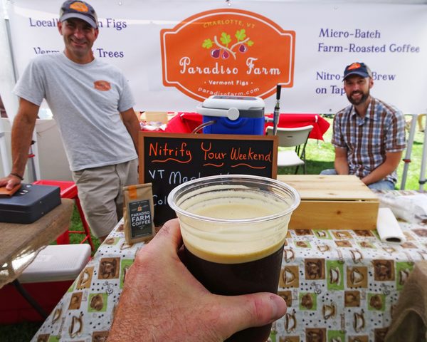 Paradiso Farm coffee vendor at the market