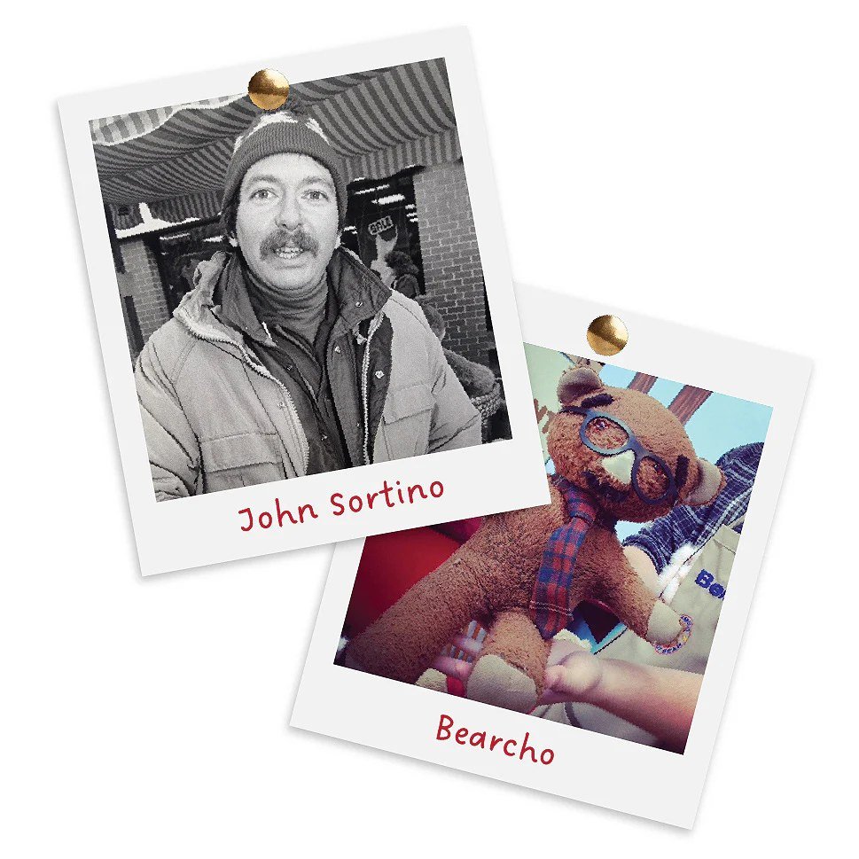Founder John Sortino and Bearcho, the first Vermont Teddy Bear